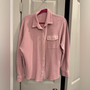 Pink Mixed Media Shacket